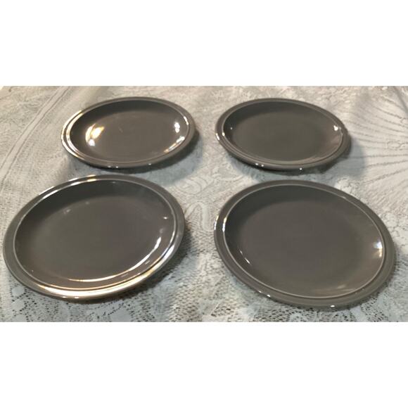 Godinger Gatherings Gray Salad Plates Set of 4 8.75” - Picture 4 of 8